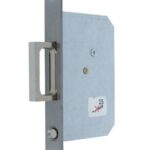 Mauer 3193 Schuifdeurslot Met Drukknop RVS