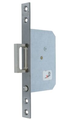 Mauer 3193 Schuifdeurslot Met Drukknop RVS