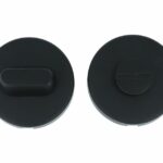 WC-Sluiting Rond Blind met 8 mm stift RVS/Mat Zwart