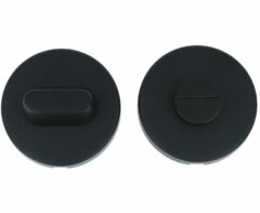 WC-Sluiting Rond Blind met 8 mm stift RVS/Mat Zwart