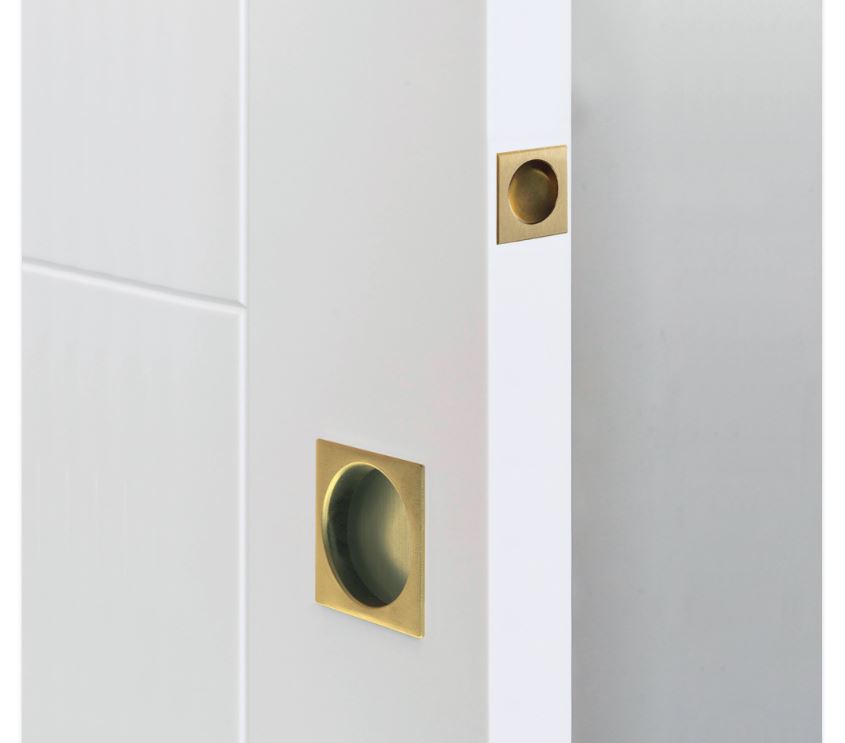 Set komgrepen voor schuifdeur mat zwart