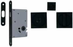 Slotset voor schuifdeur mat zwart