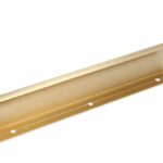 Greep EDGE STRAIGHT goud geborsteld 2x80 mm