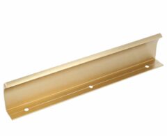Greep EDGE STRAIGHT goud geborsteld 2x80 mm