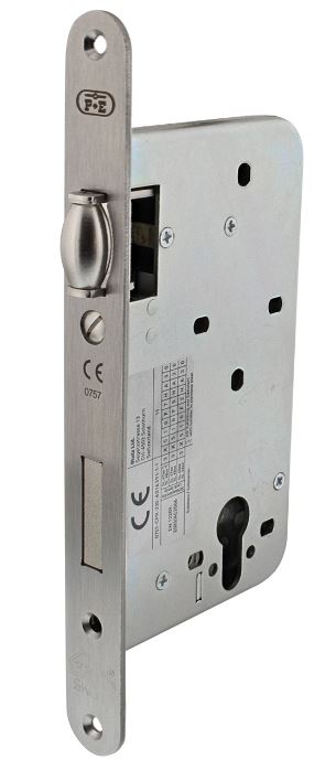 P+E Tonrol dag- en nachtslot PC72 doornmaat 60 mm met rvs geborstelde voorplaat 235x25 mm
