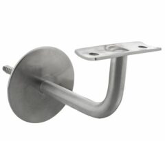 P+E Leuninghouder rond ø58mm hol zadel rvs geborsteld