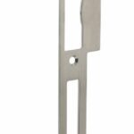 P+E Sluitplaat voor projectsloten met dag- en nachtschoot DIN links 235x25mm rvs geborsteld