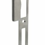 P+E Sluitplaat voor projectsloten met dag- en nachtschoot DIN rechts 235x25mm rvs geborsteld