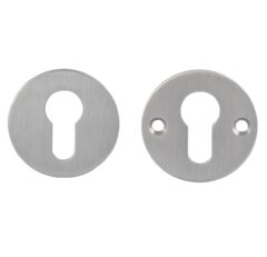 2 P+E PC-Plaatjes Rond ø55x2mm rvs geborsteld