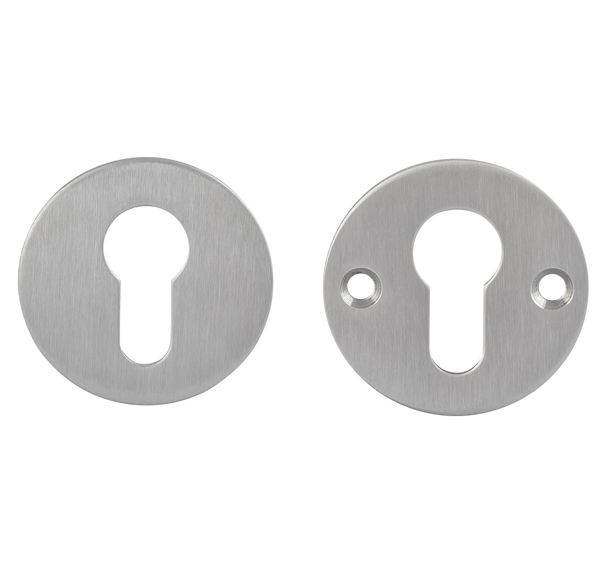 2 P+E PC-Plaatjes Rond ø55x2mm rvs geborsteld