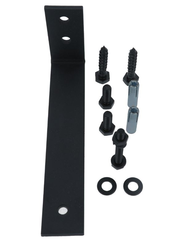 1 plafondbeugel 216 mm tbv schuifdeursysteem 2 meter, staal mat zwart