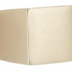 Knop gebogen goud gesatineerd 15 x 16 mm