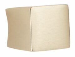 Knop gebogen goud gesatineerd 15 x 16 mm