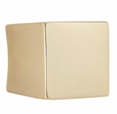 Knop vervormd goud gesatineerd 21 x 21 mm