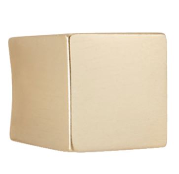 Knop vervormd goud gesatineerd 21 x 21 mm