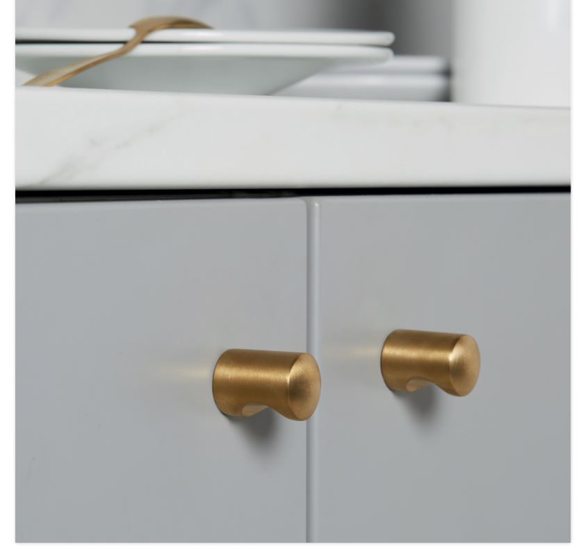 Knop met inkeping goud gesatineerd