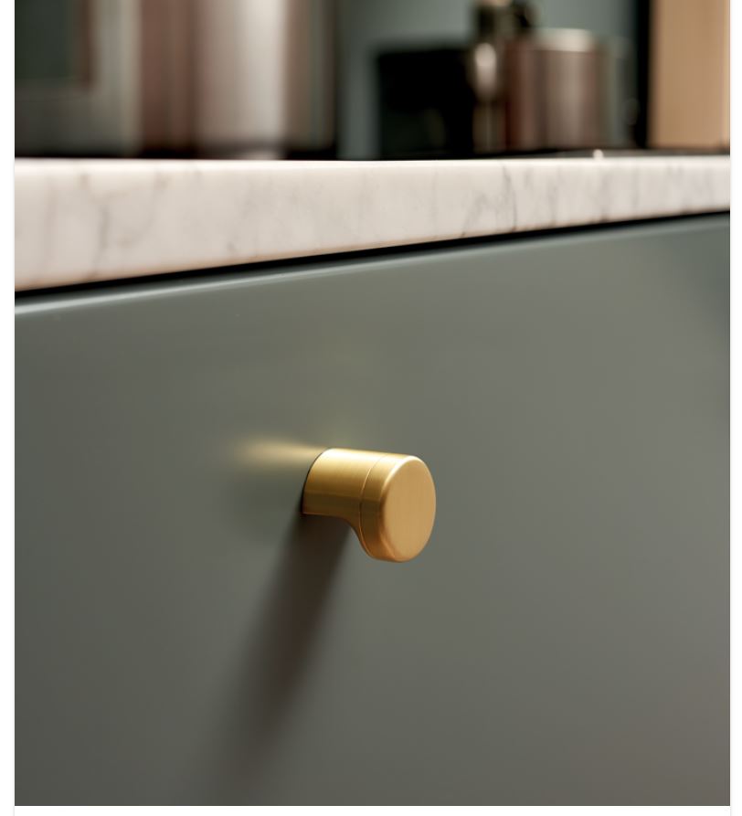 Knop POINT mat goud 28 mm