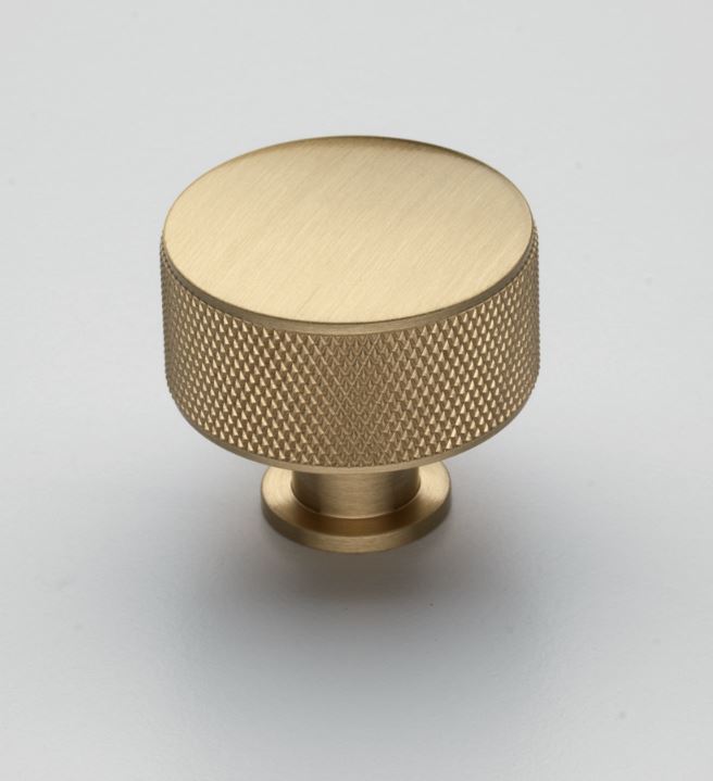 Knop GLITTER 29 mm goud gesatineerd