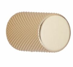 Knop Ribbel mat goud 28 mm