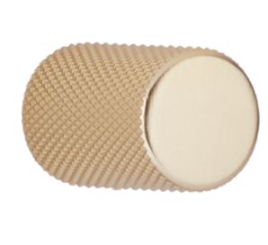 Knop Ribbel mat goud 28 mm