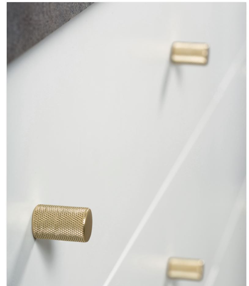 Knop Ribbel mat goud 28 mm - Afbeelding 2