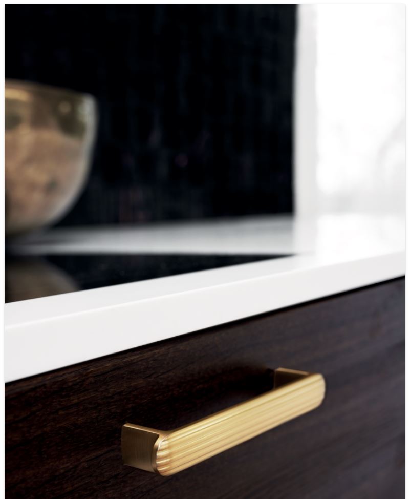 Greep FLUTED 128 mm mat goud