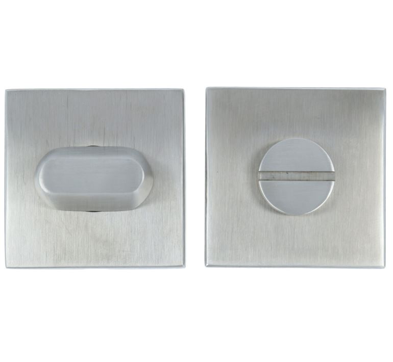 WC-sluiting Vierkant 8 mm Mat RVS