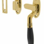 Raamsluiting Ton Model Rechts Messing Gelakt/Ebbenhout