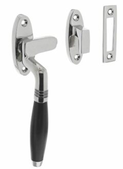 Raamsluiting Ton Model Links Chroom/Ebbenhout