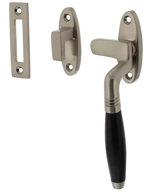 Raamsluiting Ton Model Rechts Nikkel Mat/Ebbenhout