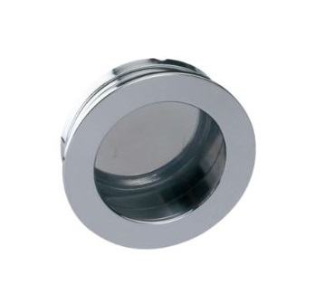 Schuifdeurkom Rond 60 mm chroom