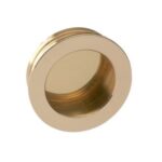 Schuifdeurkom Rond 60 mm messing gelakt