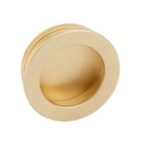 Schuifdeurkom Rond 60 mm messing gesatineerd