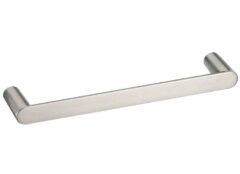 Greep Recht 128 mm nikkel mat