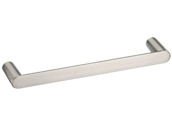Greep Recht 128 mm nikkel mat