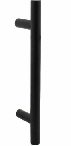 Deurgreep T-vorm 400x65x20 HoH 300 mm RVS/Mat Zwart