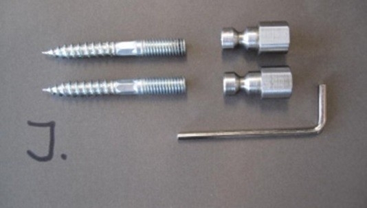 Deurgreep T-vorm 300x65x20 HoH 200 mm RVS