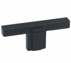 T-Knop zwart geribbeld 9x12x65 mm