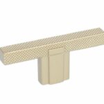 T-Knop mat messing geribbeld 9x12x65 mm