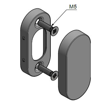 Blind Plaatje Ovaal BASICS LBB32 ovaal mat zwart