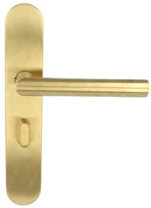 Deurklink op schild rechts toiletsluiting 63/8 mm BASICS LBII-19P13WC PVD mat goud