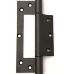 Deurveerscharnier enkel 150 mm hangnaad 2.5 mm aluminium zwart