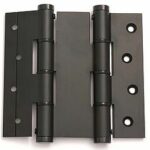 Deurveerscharnier dubbelwerkend 120x40mm aluminium zwart