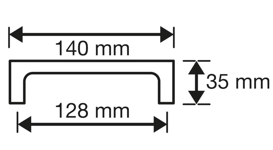 Starx meubelgreep vierkant 12 x 12 x 128 mm RVS