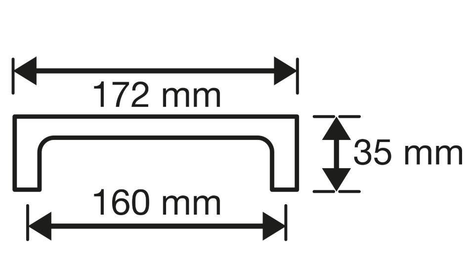 Starx meubelgreep vierkant 12 x 12 x 160 mm RVS