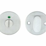 P+E Rozet toilet-/badkamersluiting rond ø55x2mm met 8mm stift rvs geborsteld