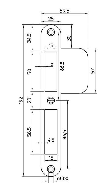 Nemef Sluitplaat links Afgerond - Afbeelding 2