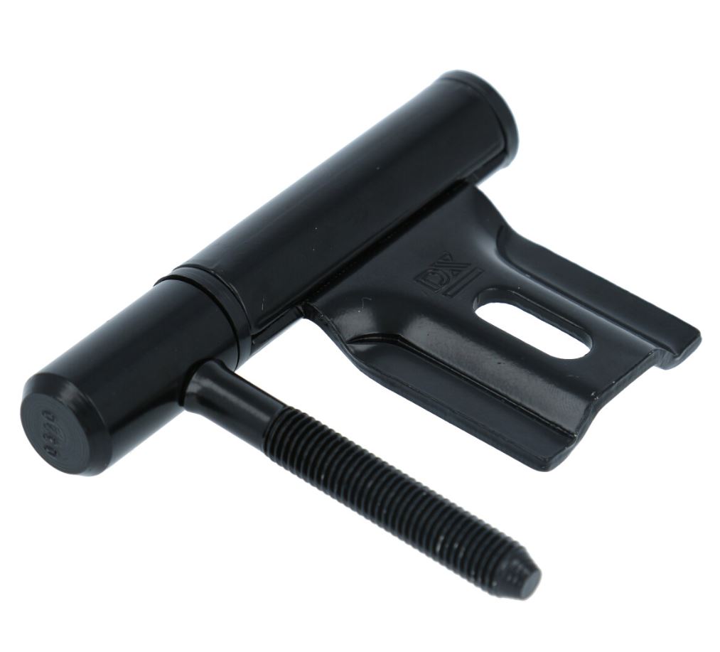 Inboorpaumelle voor houten deuren en metalen montagekozijnen staal zwart