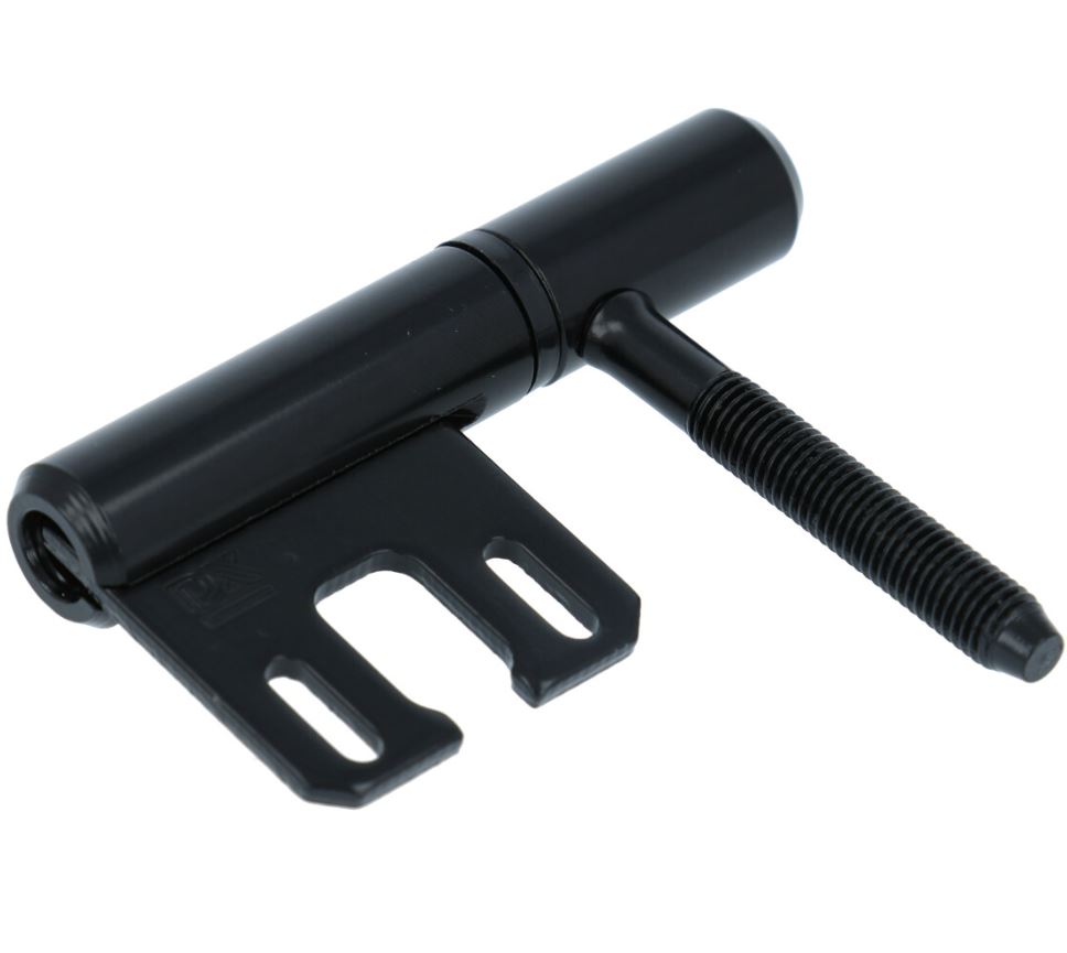 Inboorpaumelle voor houten deuren en metalen kozijnen staal zwart