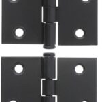 Scharnier vierkant model, met losse pen 76 x 76 mm zwart